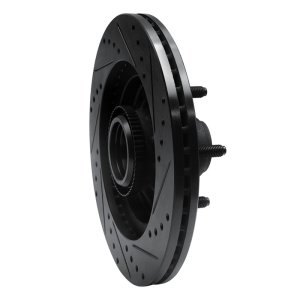 Ford F-150 Brake Rotor (1) - Front Left - R1 Concepts - Drilled & Slotted - Black - `00-`04